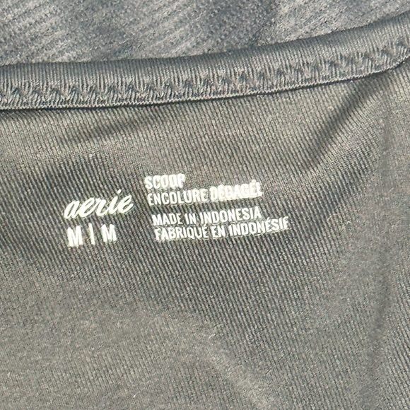 Aerie Ribbed Bikini Top Size Medium and Bottom in Black Size Small - Picture 5 of 9